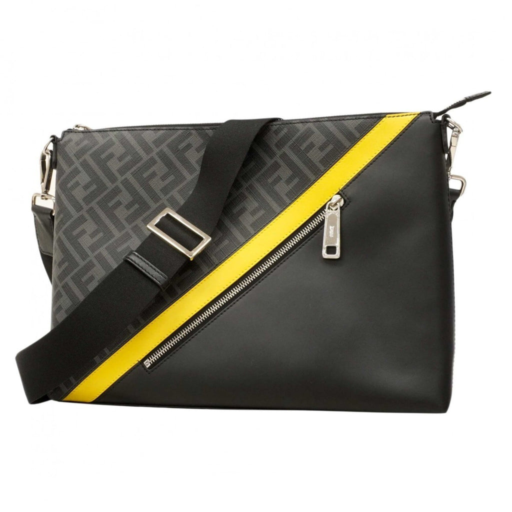 Fendi Black Yellow Pvc Shoulder Bag (Pre-Owned)