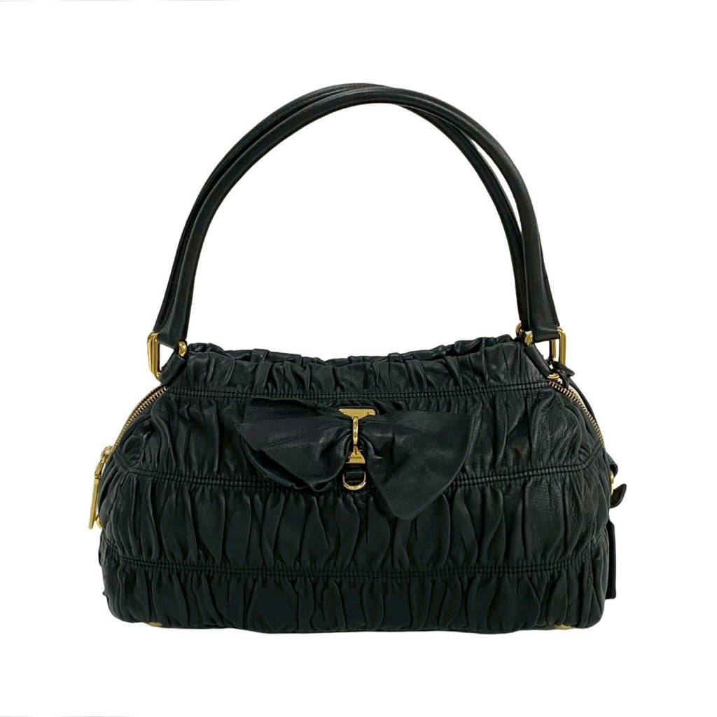 Prada Black Leather Handbag (Pre-Owned)