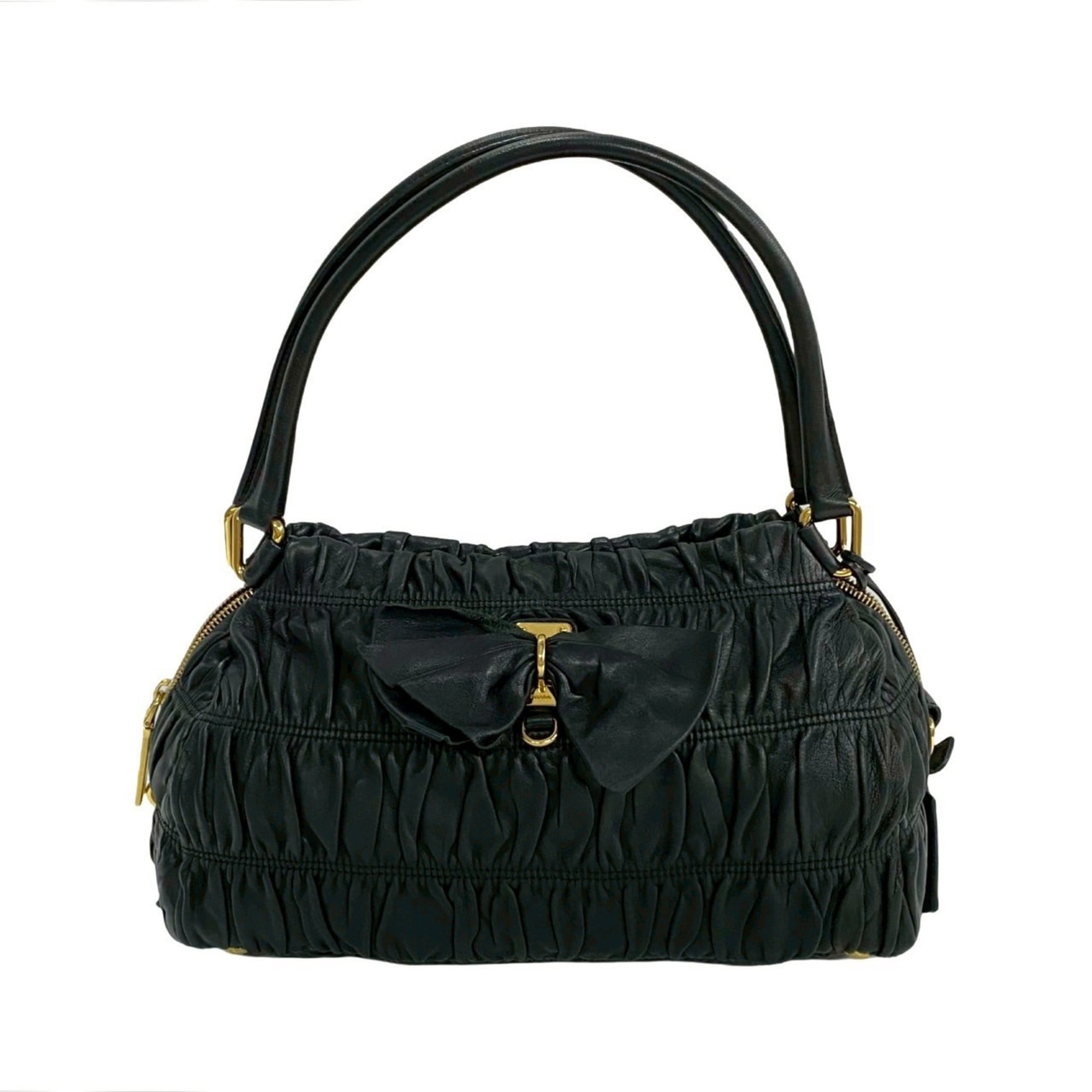 Prada Black Leather Handbag (Pre-Owned)
