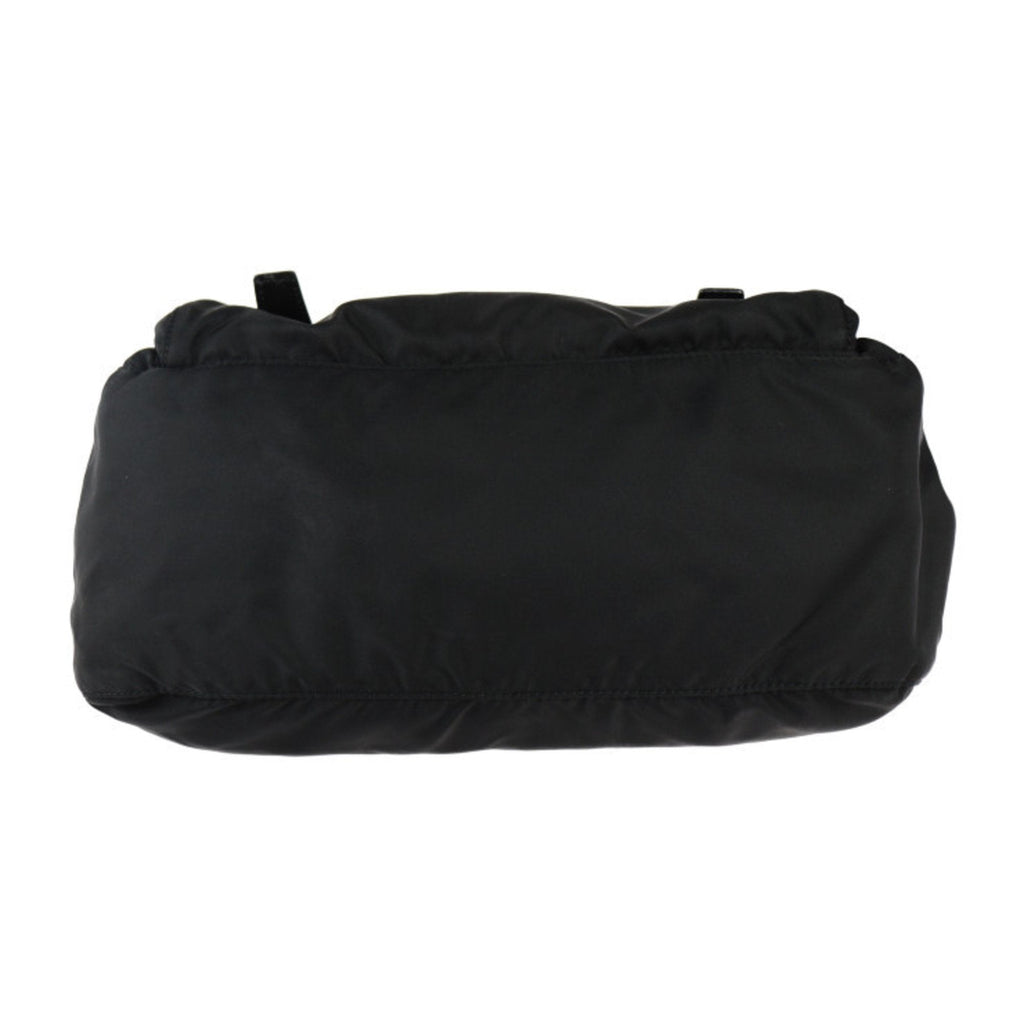 Prada Black Nylon Leather Messenger Bag Shoulder Bag (Pre-Owned)