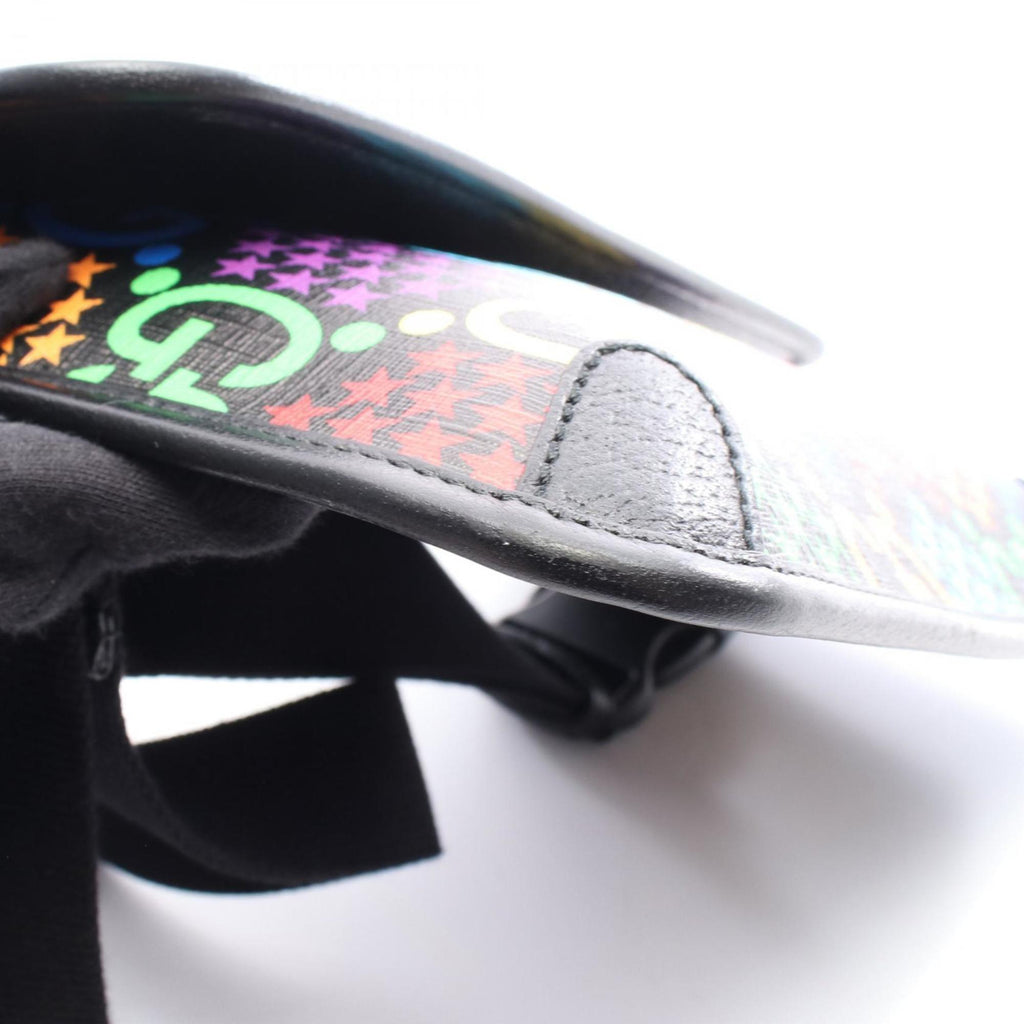 Gucci Black Multi-Color Coated Canvas Fanny Pack (Pre-Owned)