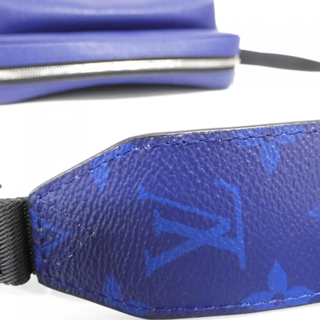 Louis Vuitton Cobalt Coated Canvas Leather Shoulder Bag (Pre-Owned)