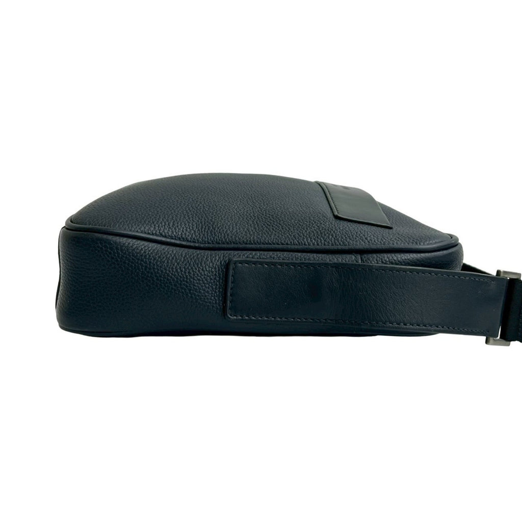 Prada Navy Nylon Leather Pochette Shoulder Bag Sling Bag (Pre-Owned)