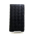 Bottega Veneta Black Green Leather Long Wallet (Bi-Fold) (Pre-Owned)