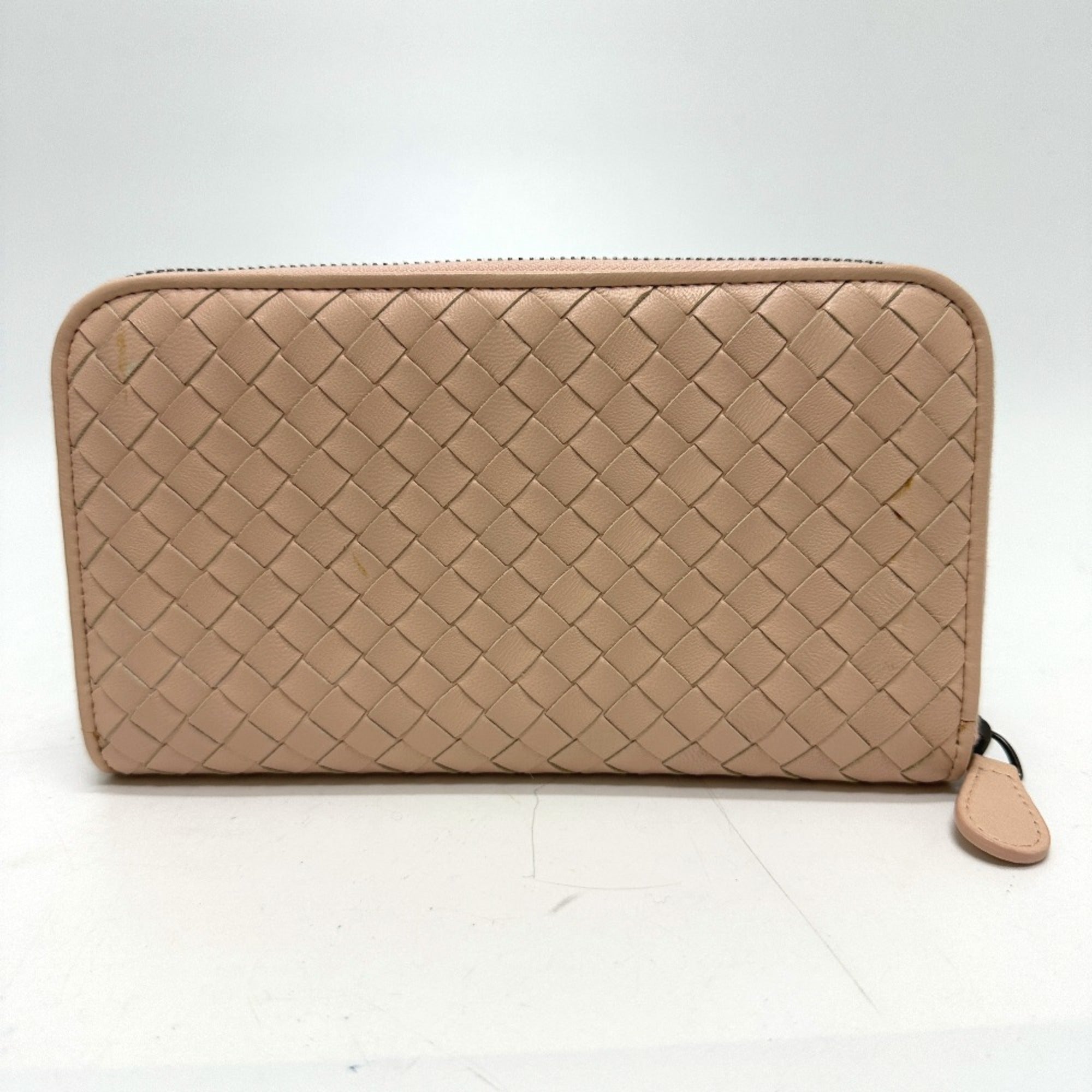Bottega Veneta Pink Leather Long Wallet (Bi-Fold) (Pre-Owned)