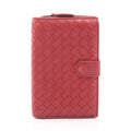 Bottega Veneta Red Color Intrecciato Wallet (Bi-Fold) (Pre-Owned)