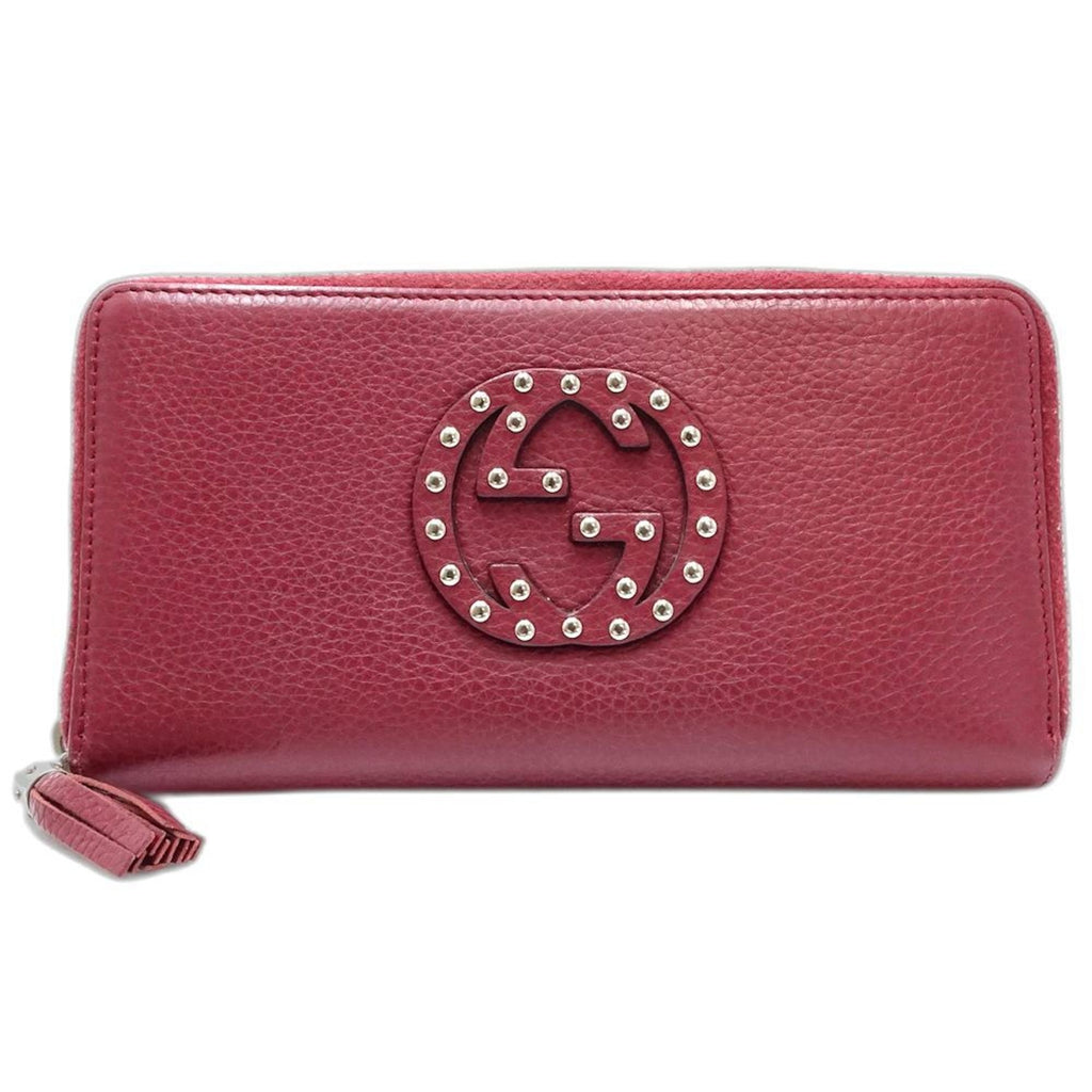 Gucci Soho Bordeaux Leather Long Wallet (Bi-Fold) (Pre-Owned)