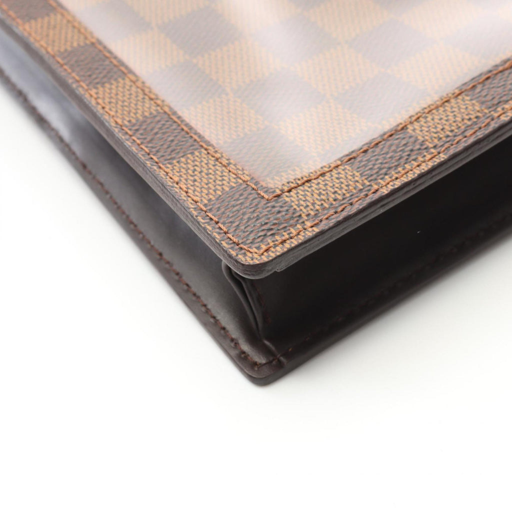 Louis Vuitton Damier Brown Ebene Coated Canvas Leather Shoulder Bag (Pre-Owned)