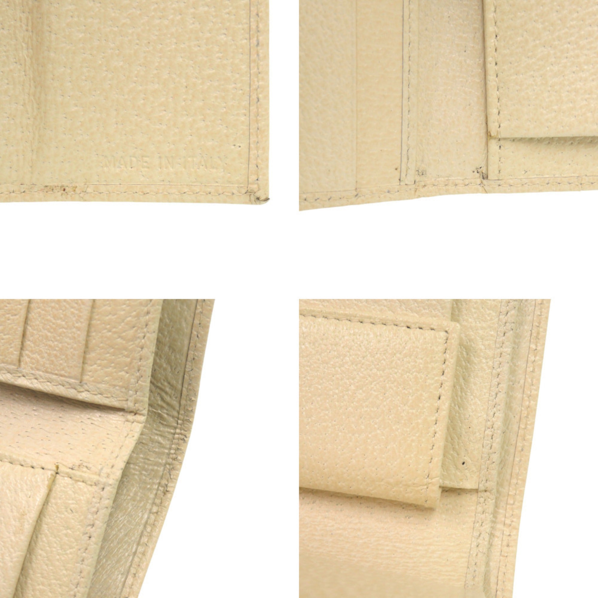Prada Beige Leather Wallet (Tri-Fold) (Pre-Owned)