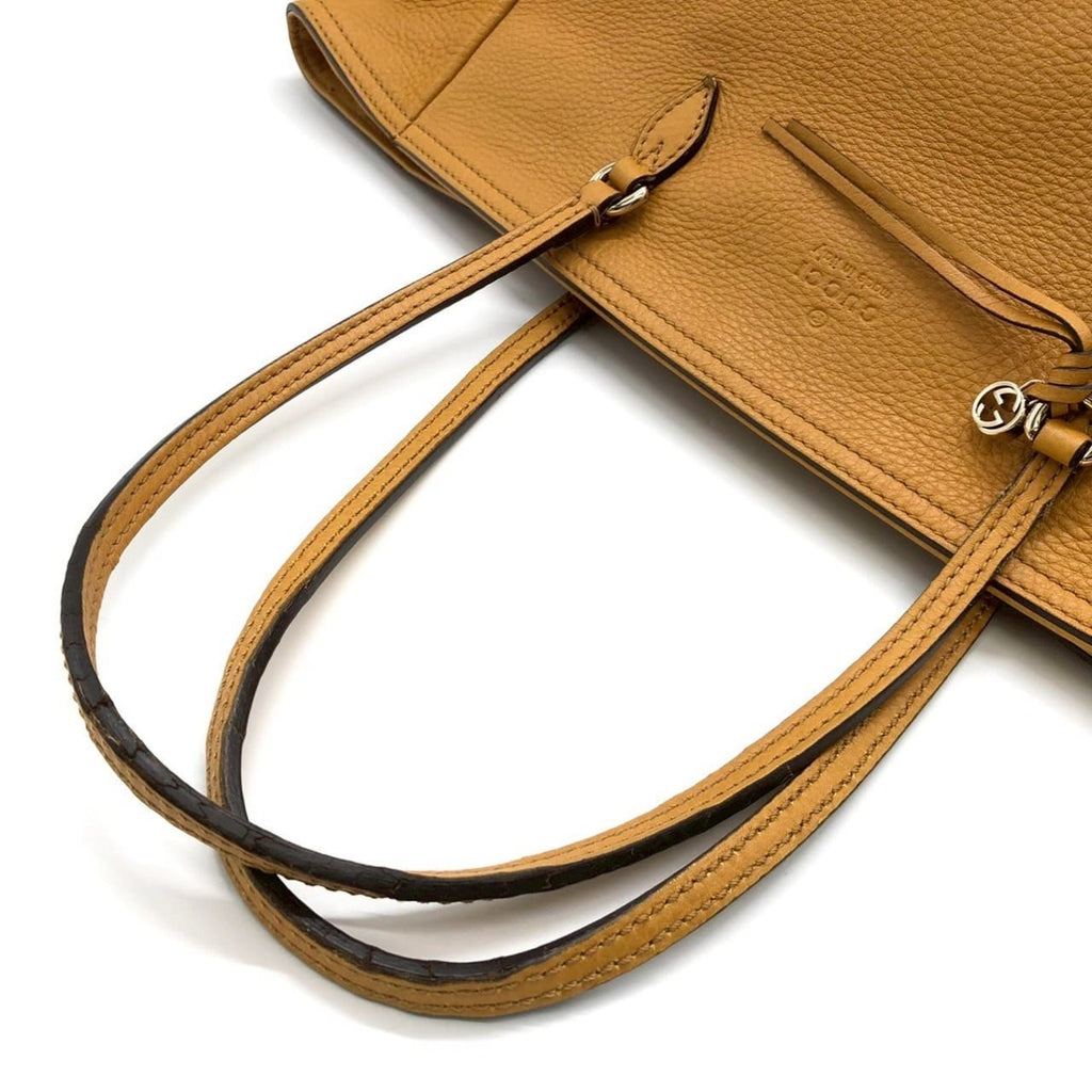 Gucci Yellow Leather Tote Bag (Pre-Owned)