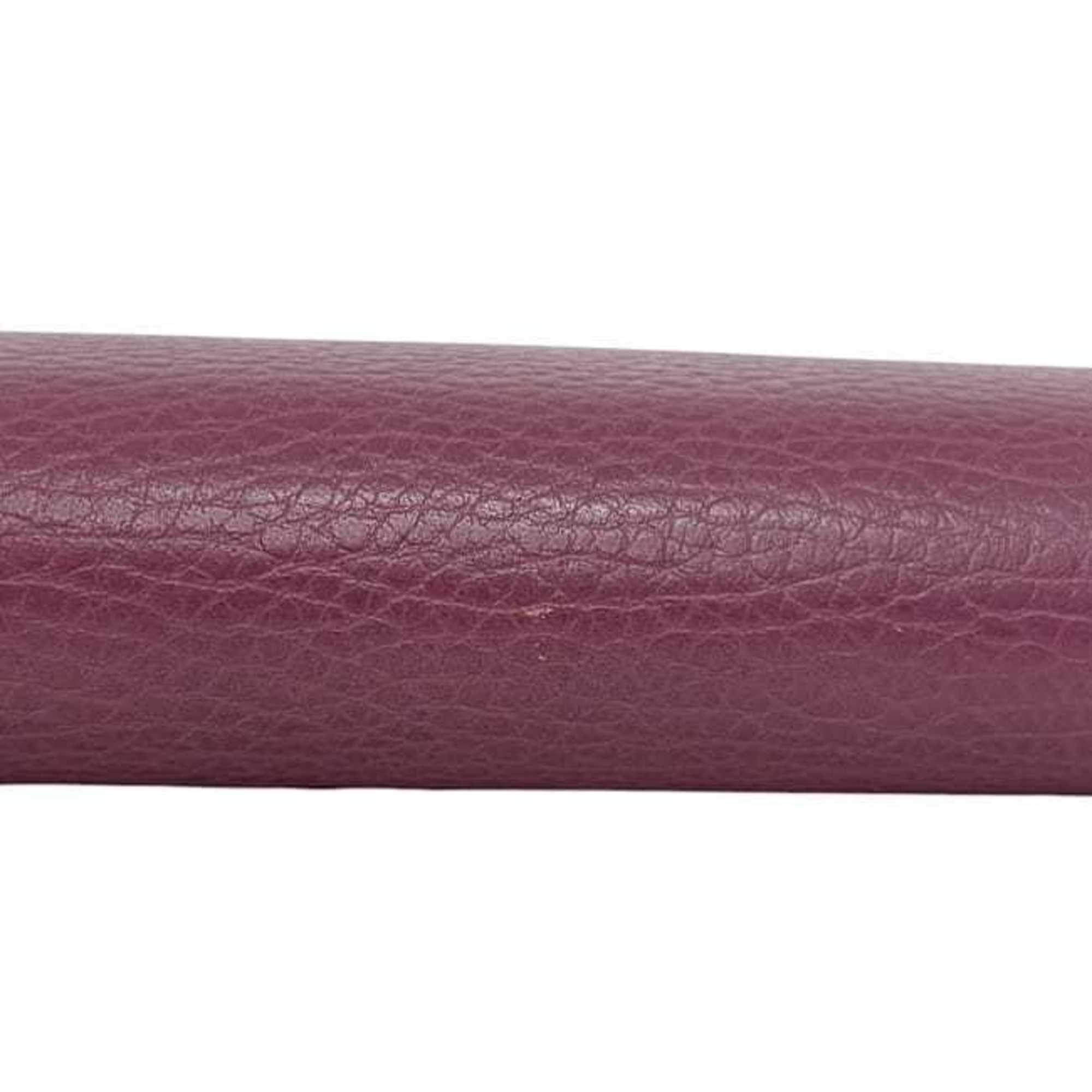 Gucci Purple Leather Long Wallet (Bi-Fold) (Pre-Owned)