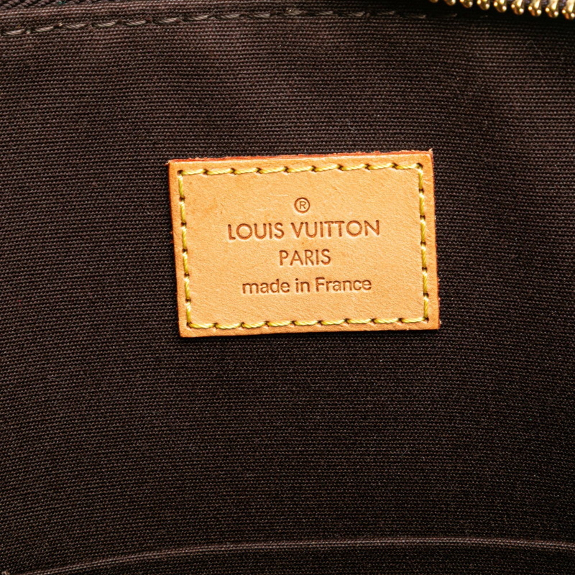 Louis Vuitton Amarante Brown Patent Leather Leather Handbag Shoulder Bag (Pre-Owned)