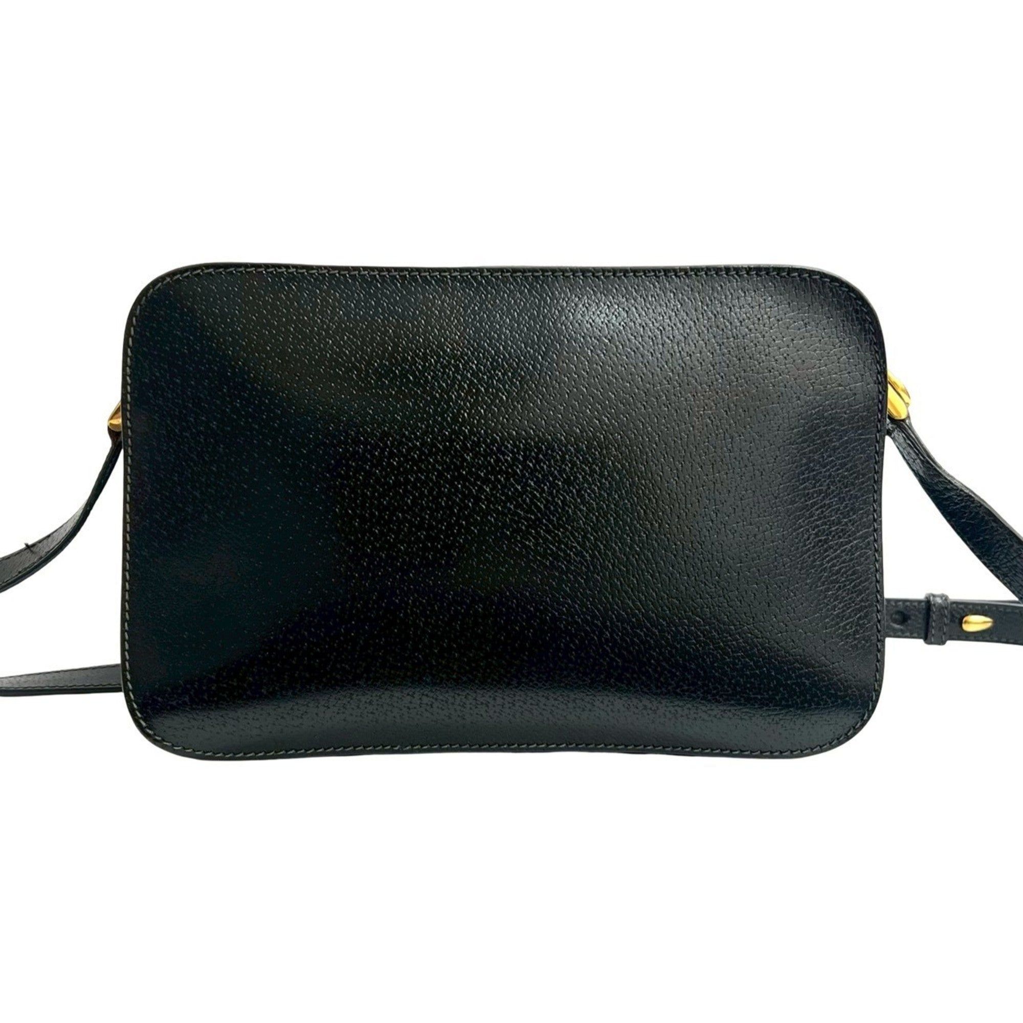 Gucci Black Leather Pochette Shoulder Bag (Pre-Owned)
