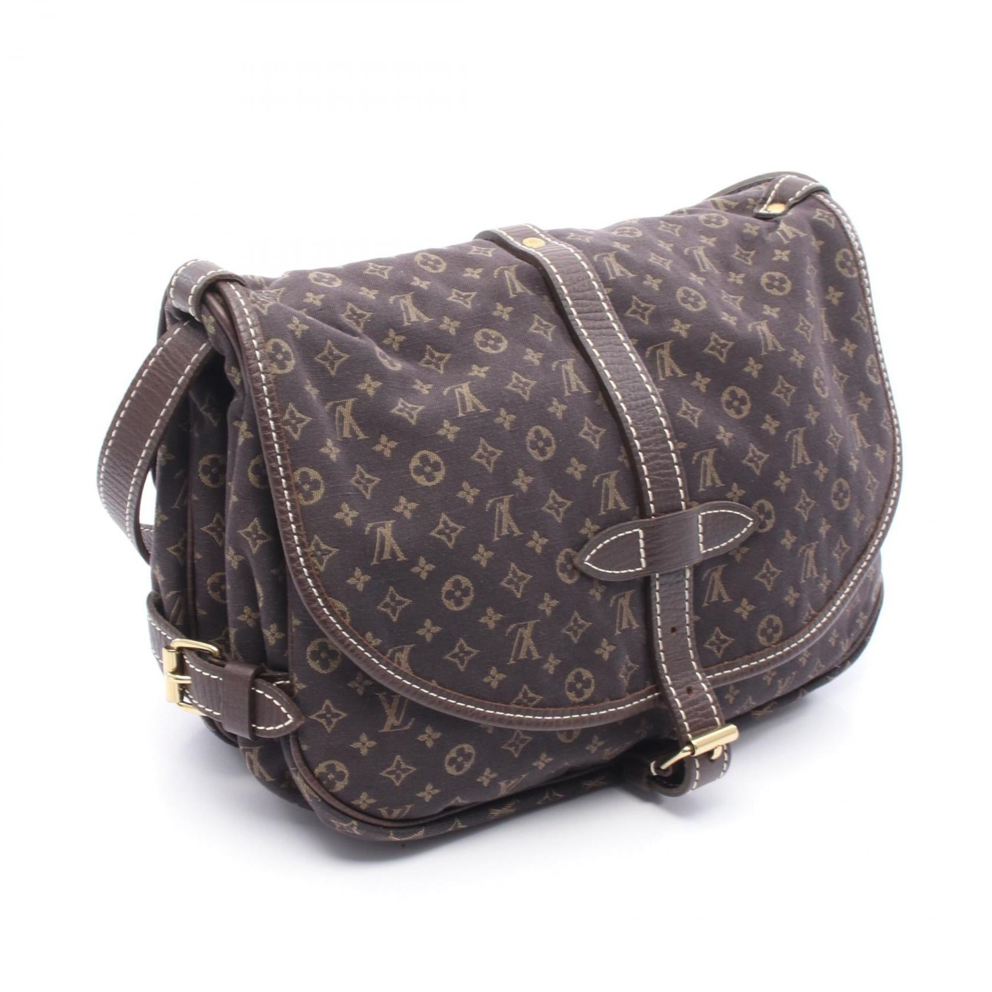 Louis Vuitton Brown Canvas Monogram Mini Leather Shoulder Bag (Pre-Owned)