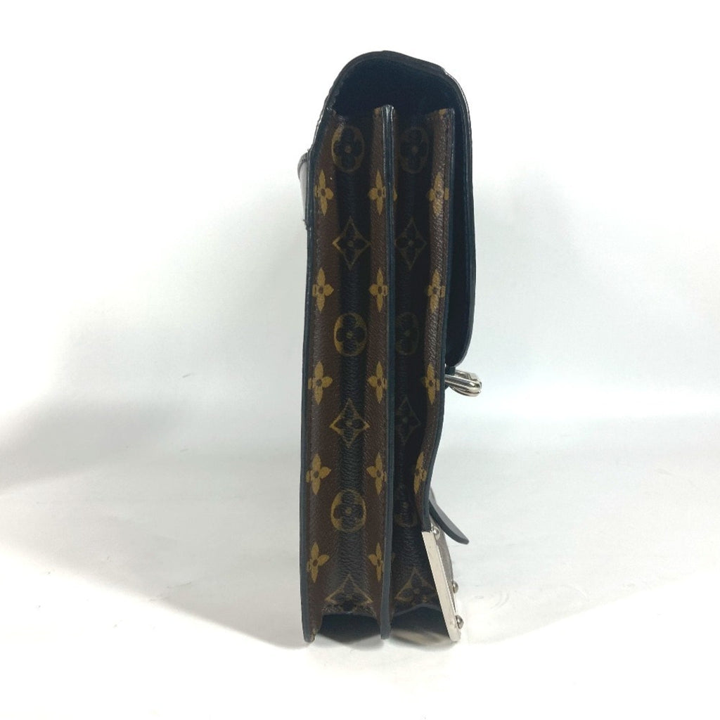 Louis Vuitton Black Brown Monogram Monogram Briefcase Handbag Tote Bag (Pre-Owned)