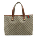Gucci Beige Brown Gg Supreme Shoulder Bag Tote Bag (Pre-Owned)