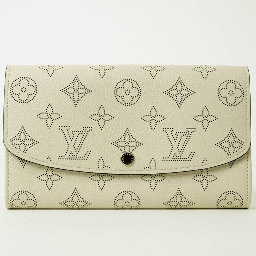 Louis Vuitton Cream Lv Off White Leather Long Wallet (Bi-Fold) (Pre-Owned)