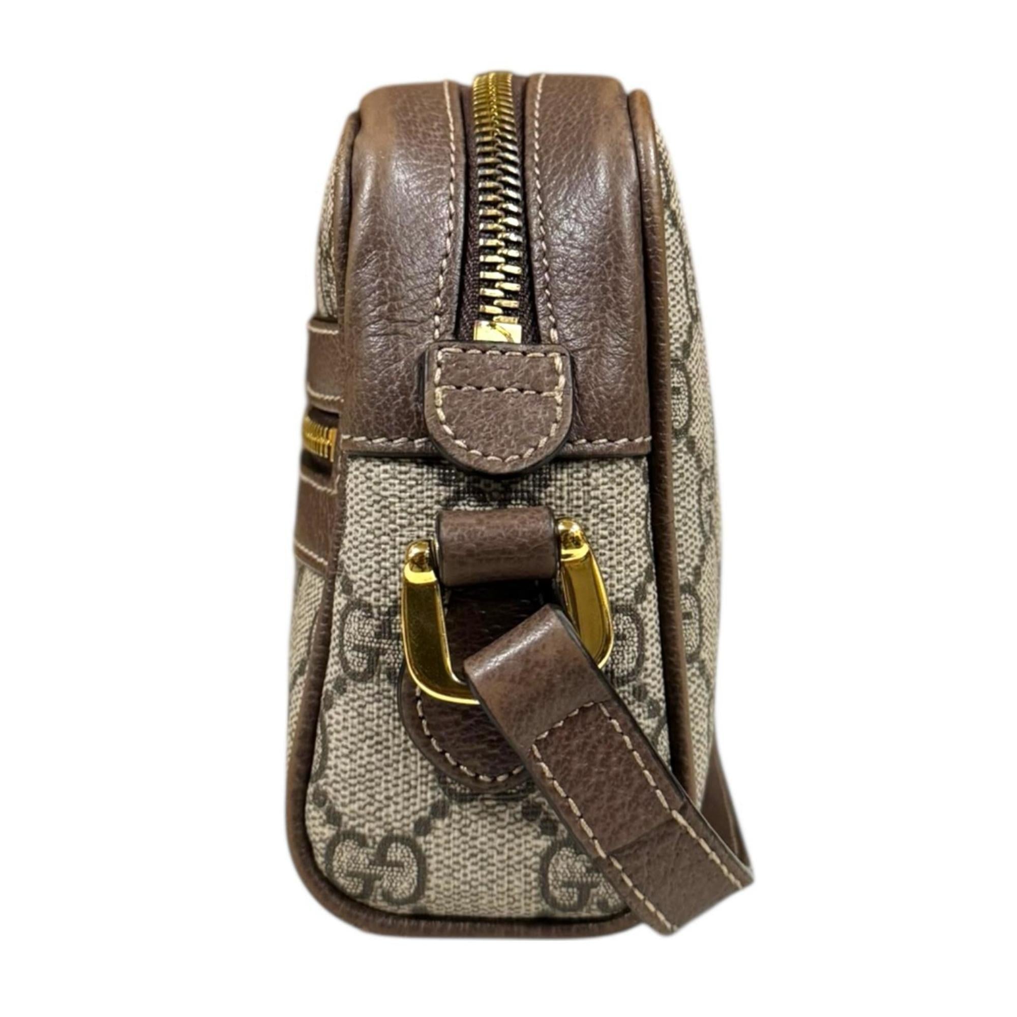 Gucci Ophidia Beige Gg Supreme Shoulder Bag (Pre-Owned)