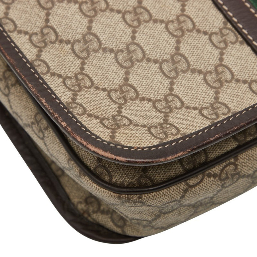 Gucci Beige Multi-Color Pvc Leather Shoulder Bag (Pre-Owned)
