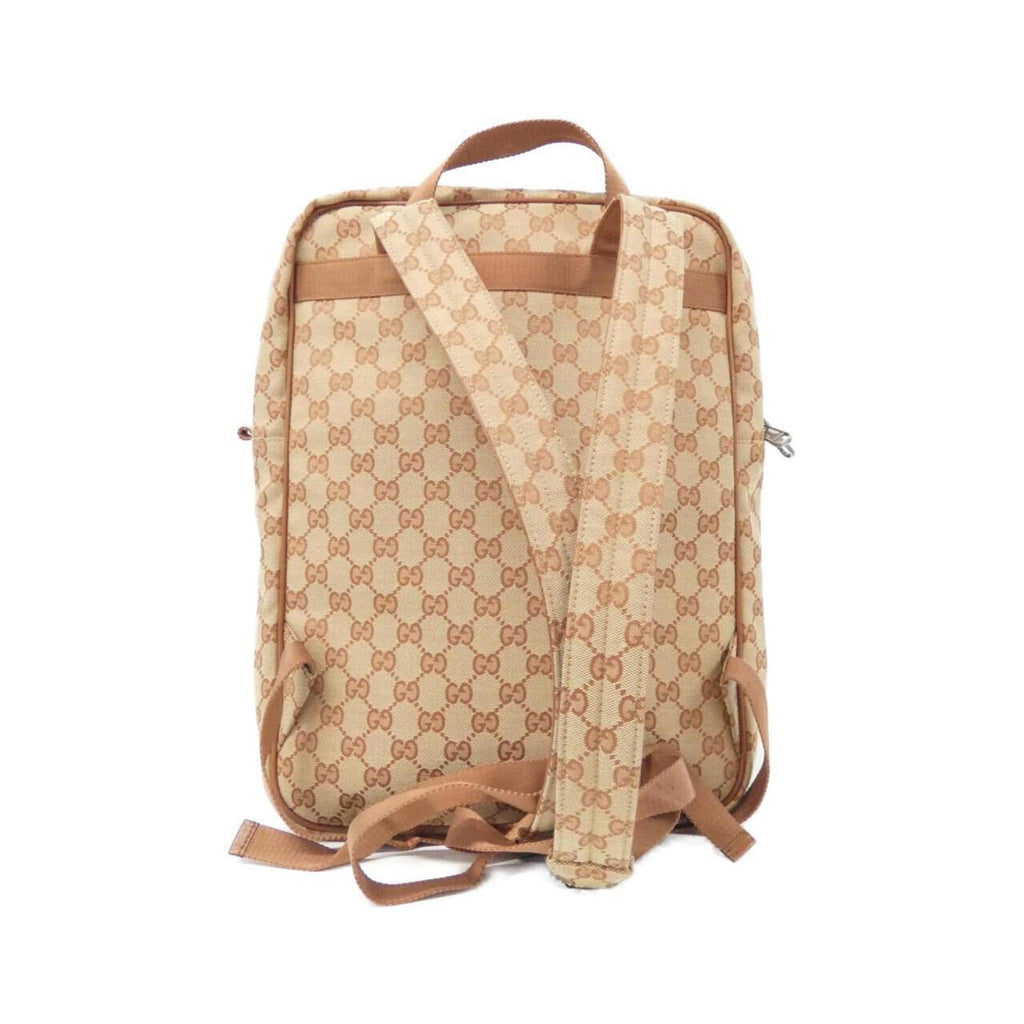Gucci Beige Gg Canvas Backpack (Pre-Owned)