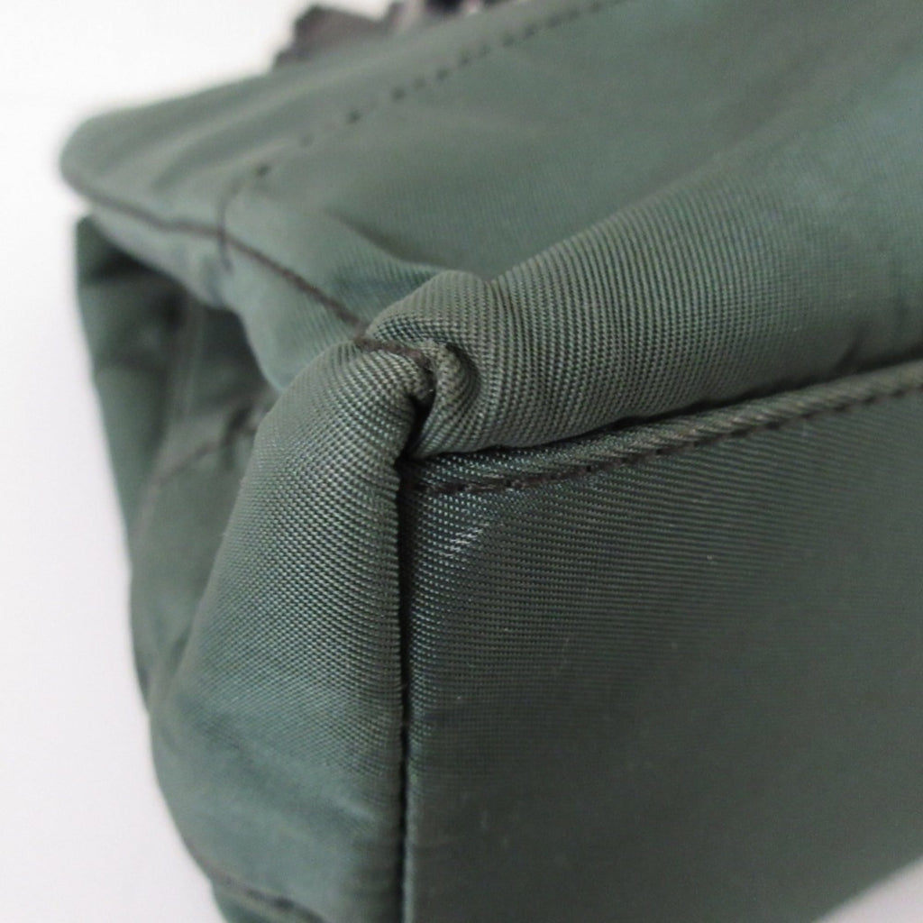 Prada Green Quilting Shoulder Bag (Pre-Owned)
