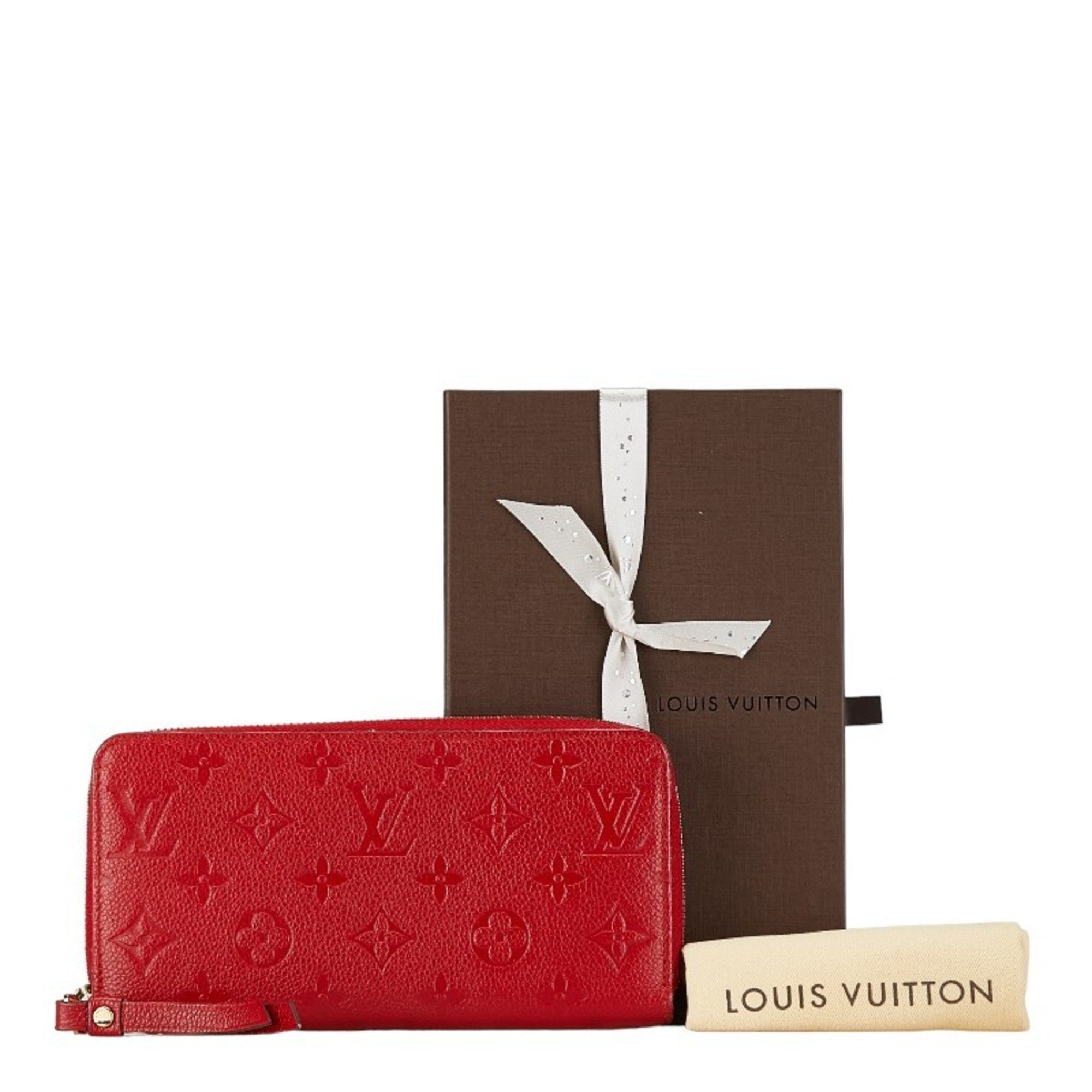 Louis Vuitton Auriane Red Color Leather Coin Purse/Coin Case (Pre-Owned)