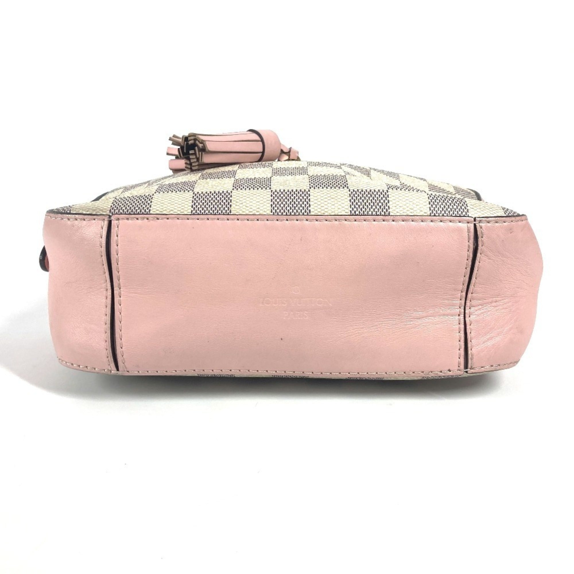 Louis Vuitton Pink White Damier Azur Pochette Shoulder Bag (Pre-Owned)