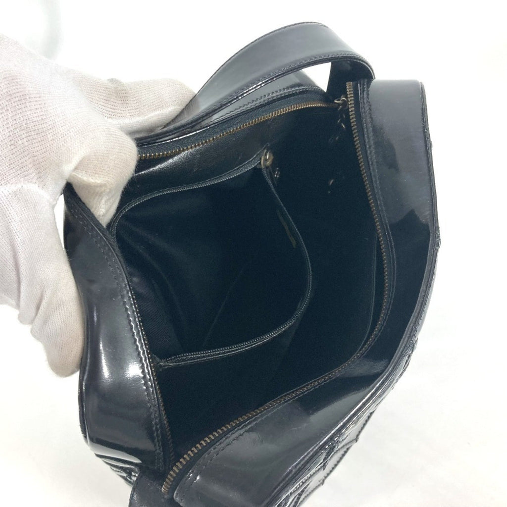 Chanel Black Patent Leather Handbag Shoulder Bag (Pre-Owned)