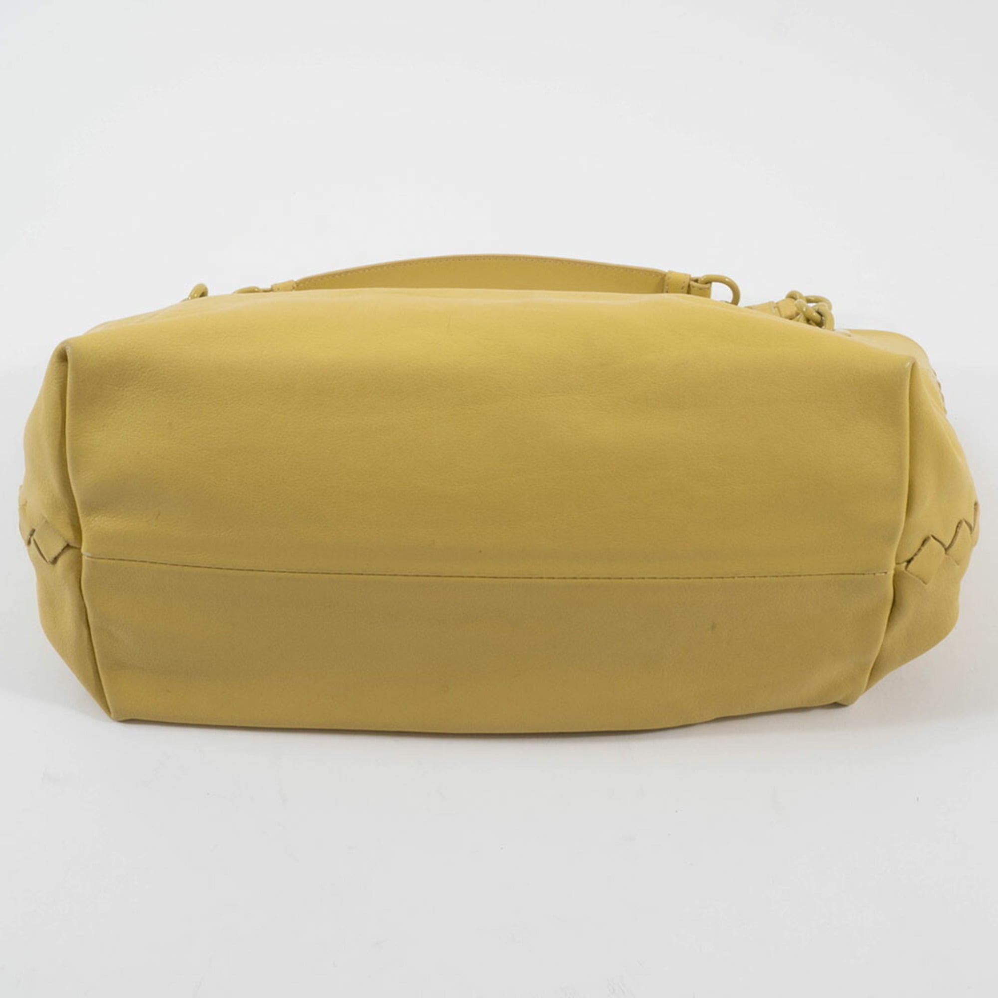Bottega Veneta Yellow Leather Handbag (Pre-Owned)