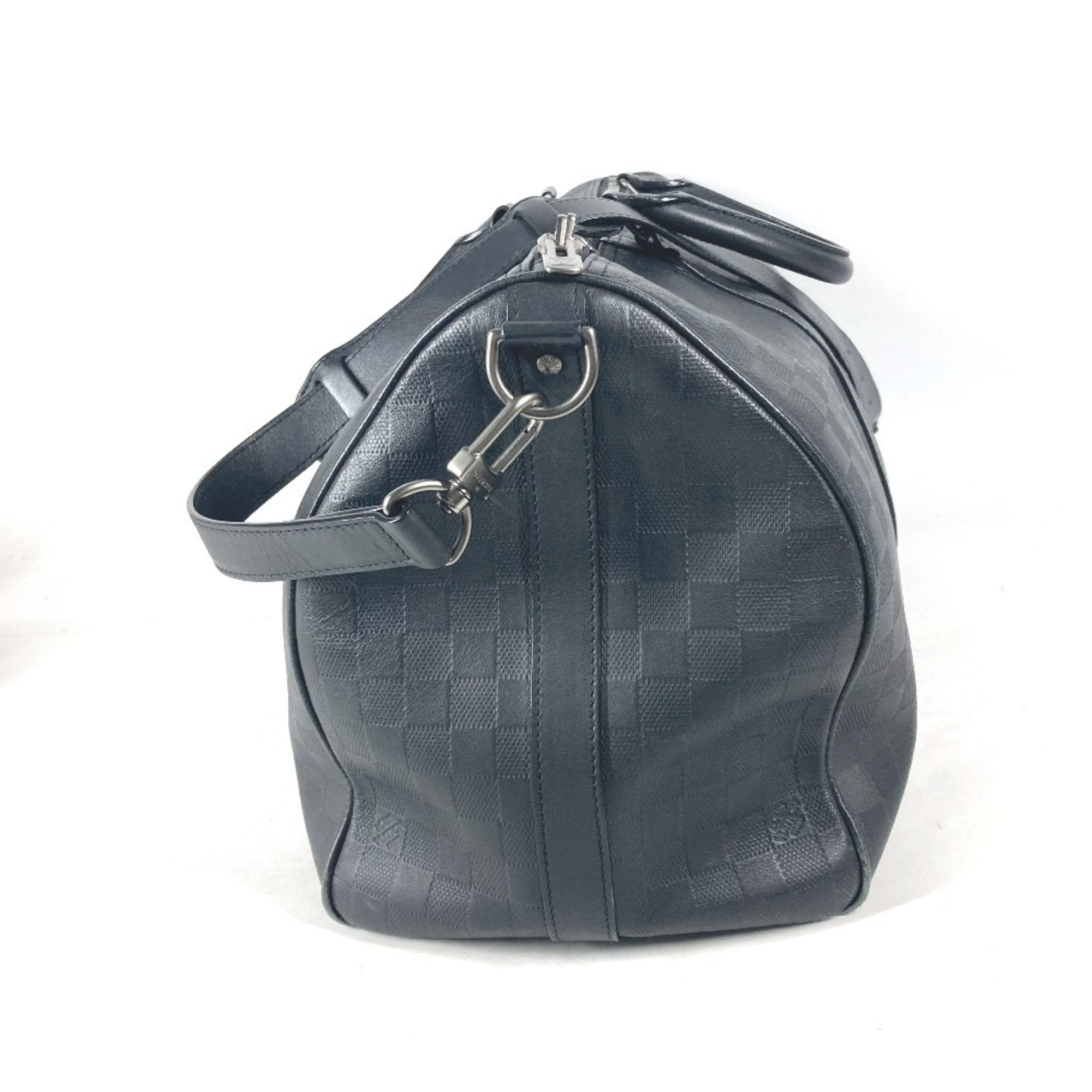 Louis Vuitton Black Onyx Damier Infini Boston Bag Shoulder Bag (Pre-Owned)