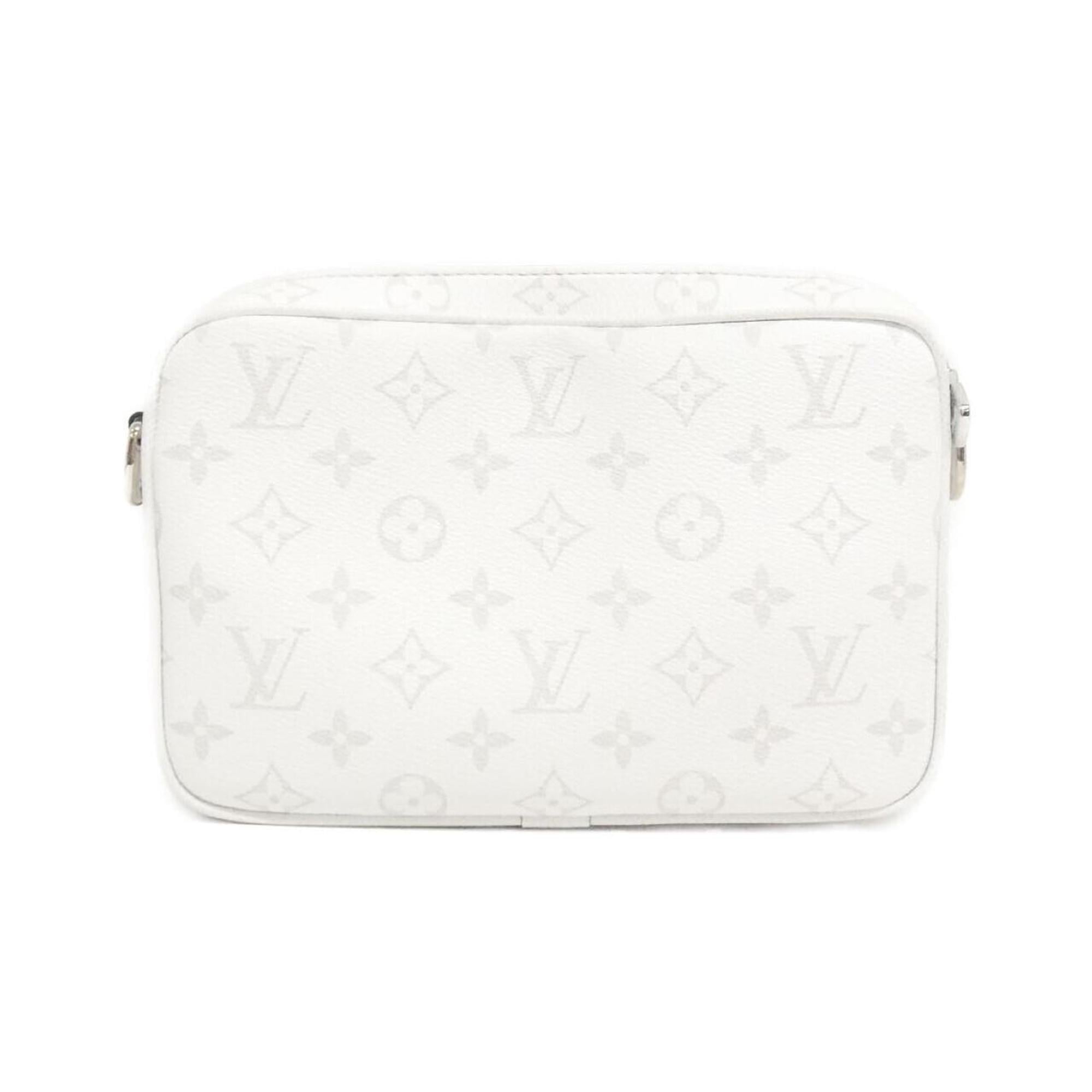 Louis Vuitton Taigarama White Coated Canvas Shoulder Bag (Pre-Owned)