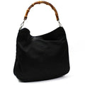 Gucci Black Dark Brown Nylon Handbag Shoulder Bag (Pre-Owned)