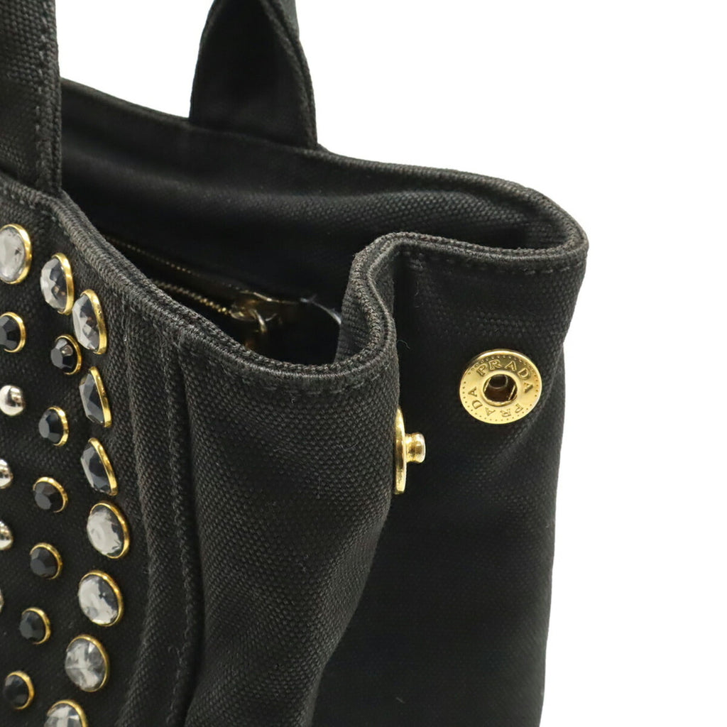 Prada Black Nero Canapa Handbag Shoulder Bag (Pre-Owned)