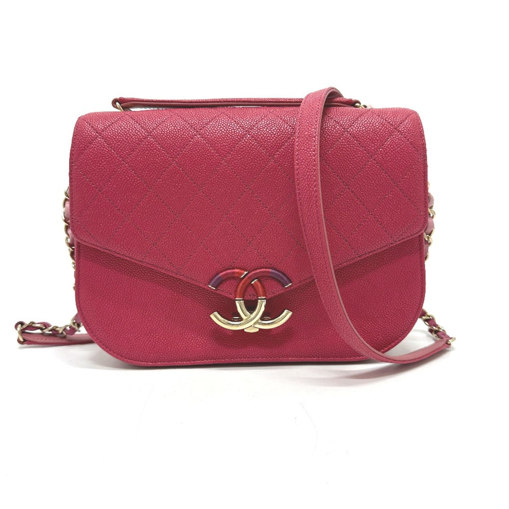 Chanel Pink Leather Shoulder Bag (Pre-Owned)
