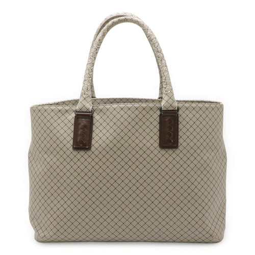 Bottega Veneta Dark Brown Coated Canvas Pvc Leather Shoulder Bag Tote Bag (Pre-Owned)