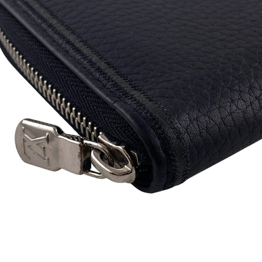 Louis Vuitton Black Leather Long Wallet (Bi-Fold) (Pre-Owned)