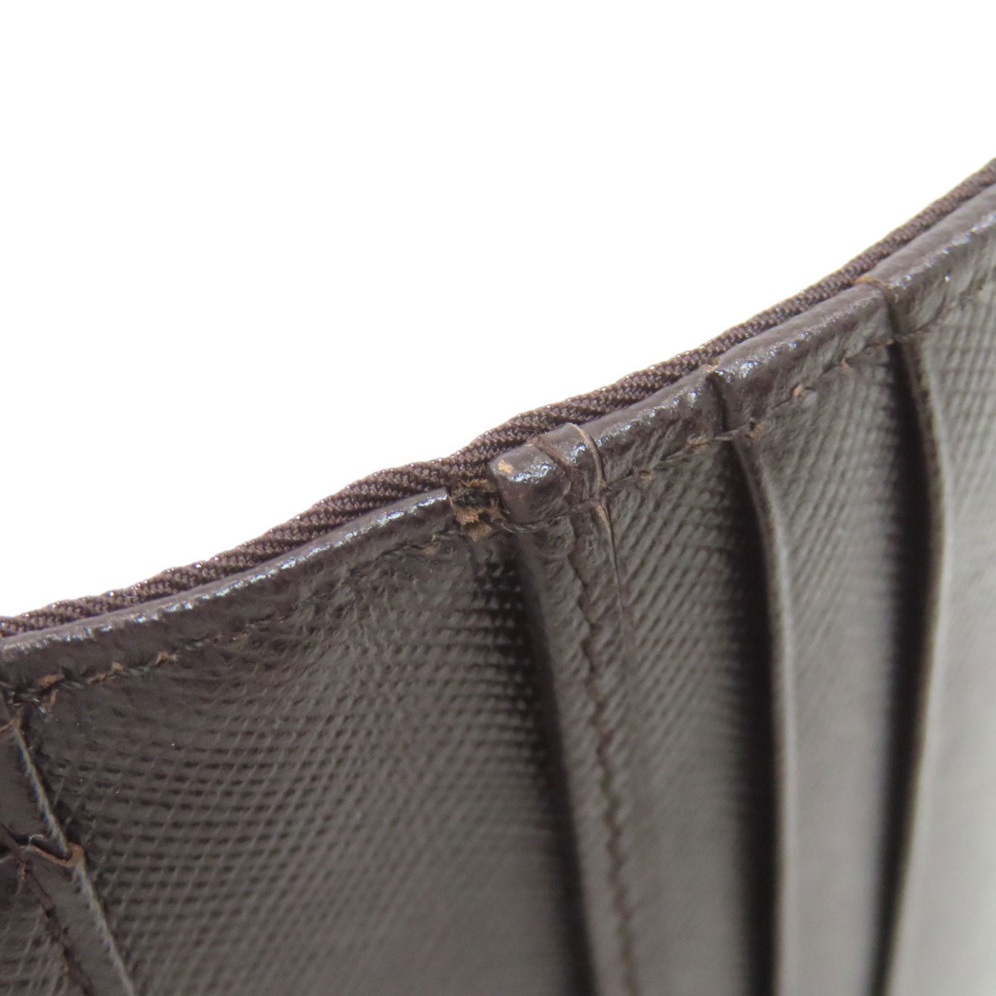 Prada Dark Brown Nylon Wallet (Bi-Fold) (Pre-Owned)