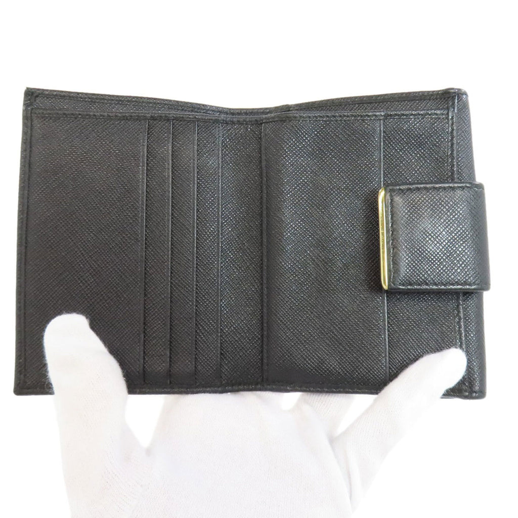 Prada Black Leather Wallet (Bi-Fold) (Pre-Owned)
