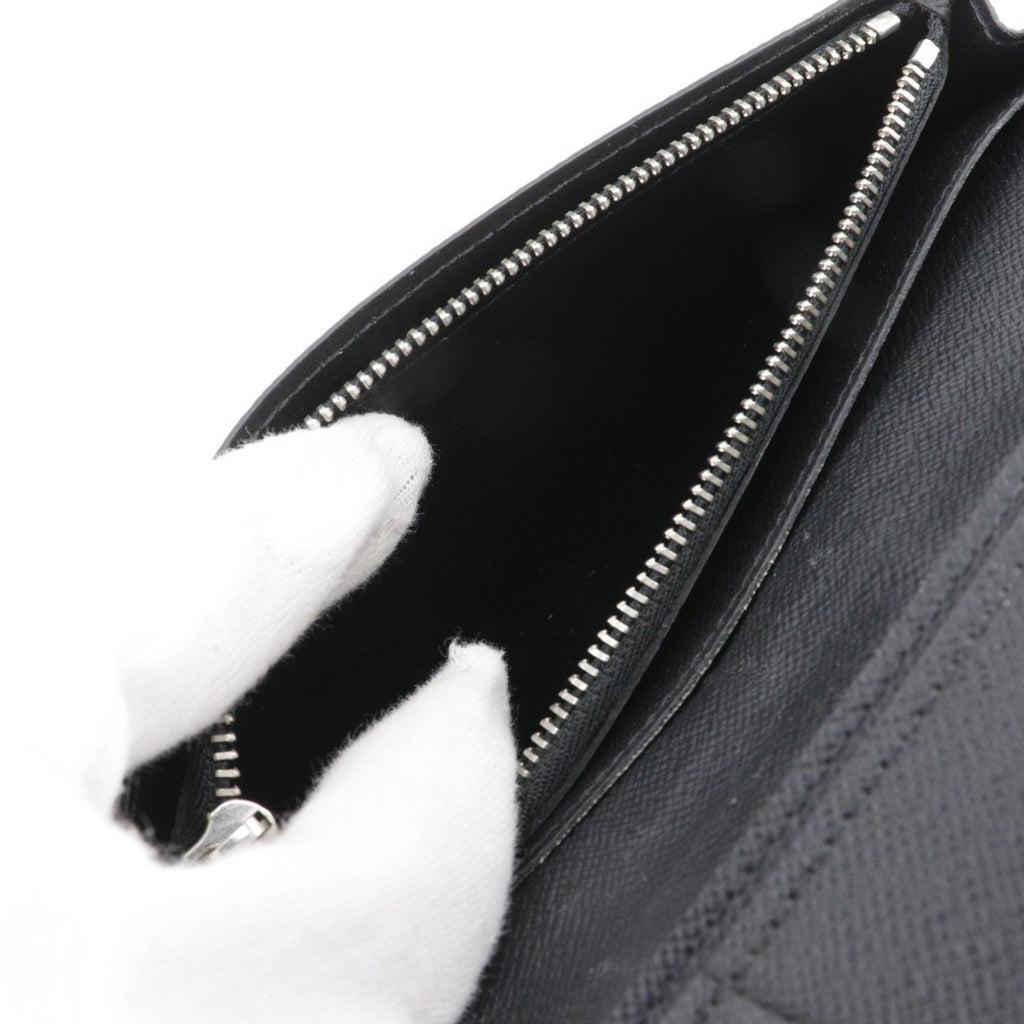 Louis Vuitton Taiga Black Noir Taiga Leather Long Wallet (Bi-Fold) (Pre-Owned)