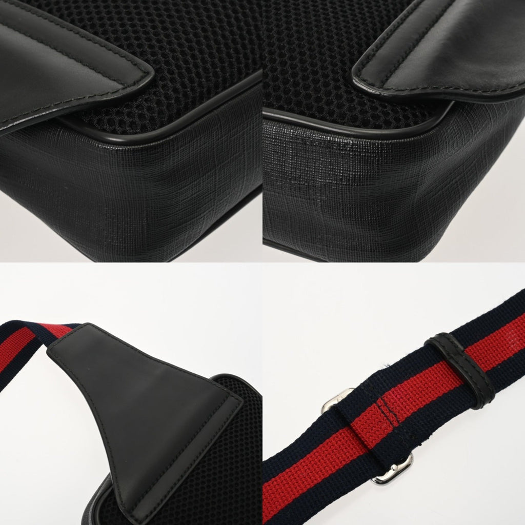 Gucci Black Gray Gg Supreme Canvas Sling Bag (Pre-Owned)
