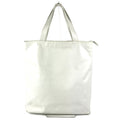 Chanel White Leather Shoulder Bag Tote Bag (Pre-Owned)