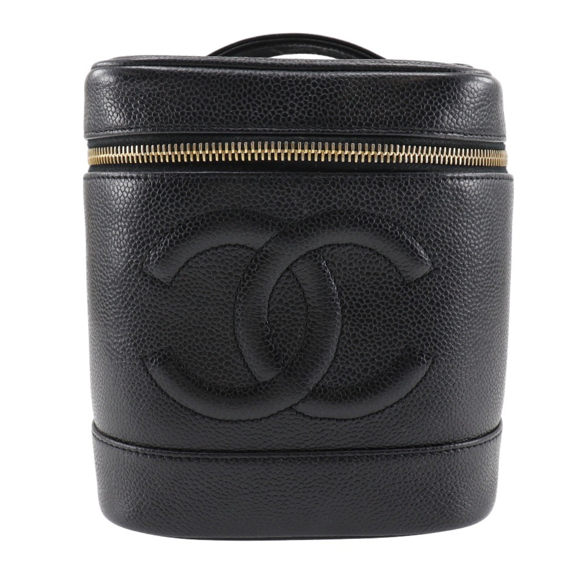 Chanel Caviar Skin Black Caviar Leather Handbag (Pre-Owned)