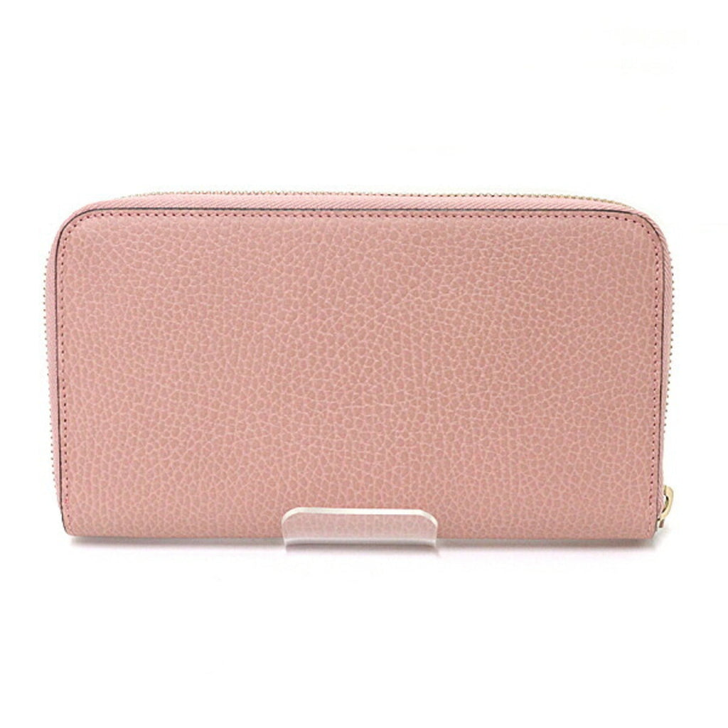 Gucci Pink Leather Long Wallet (Bi-Fold) (Pre-Owned)