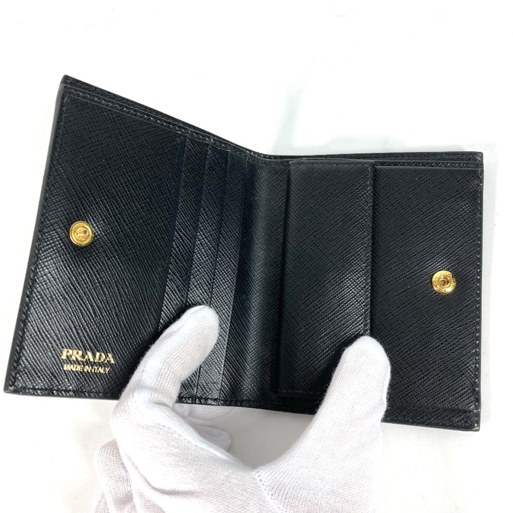 Prada Black Leather Wallet (Bi-Fold) (Pre-Owned)
