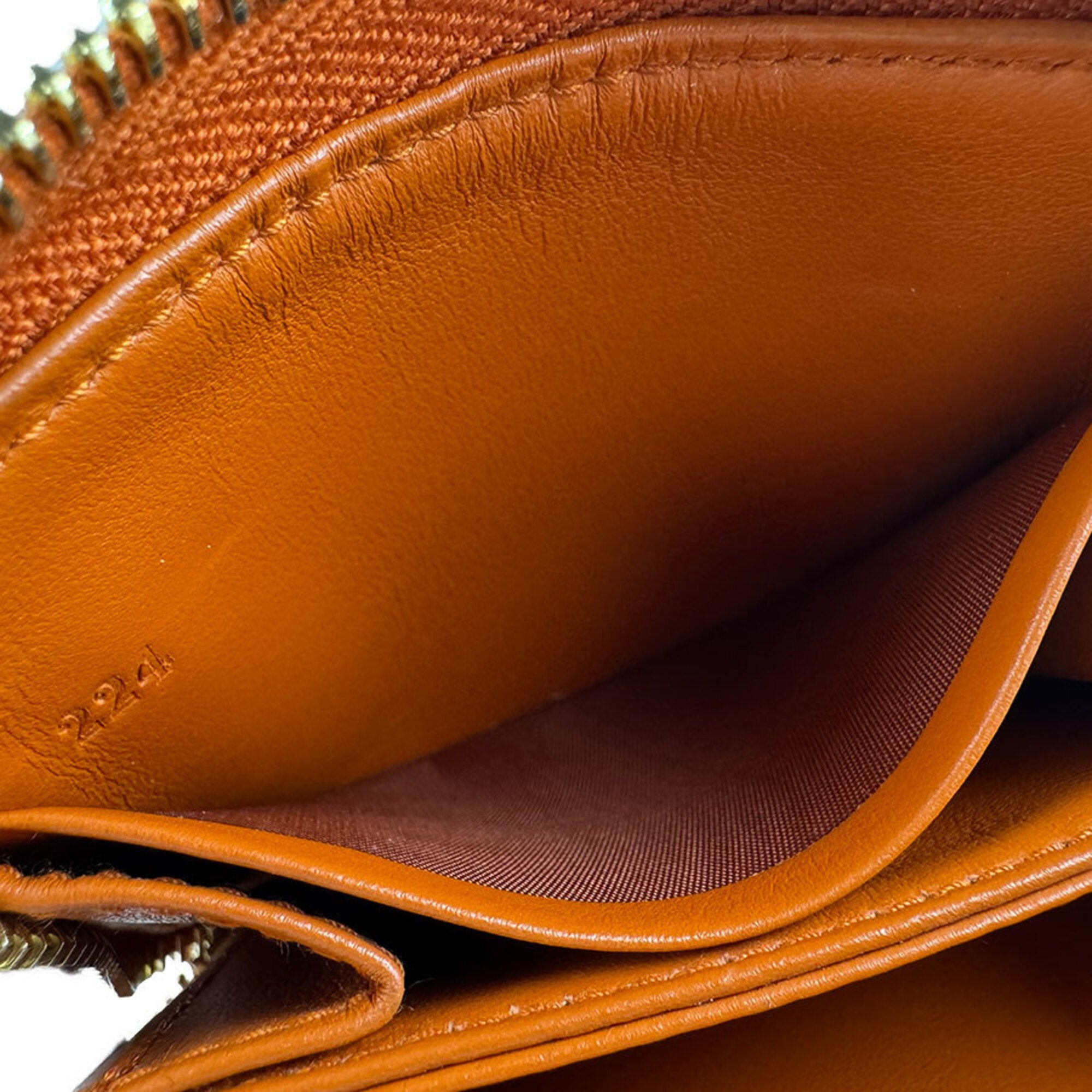 Prada Orange Leather Coin Purse/Coin Case (Pre-Owned)