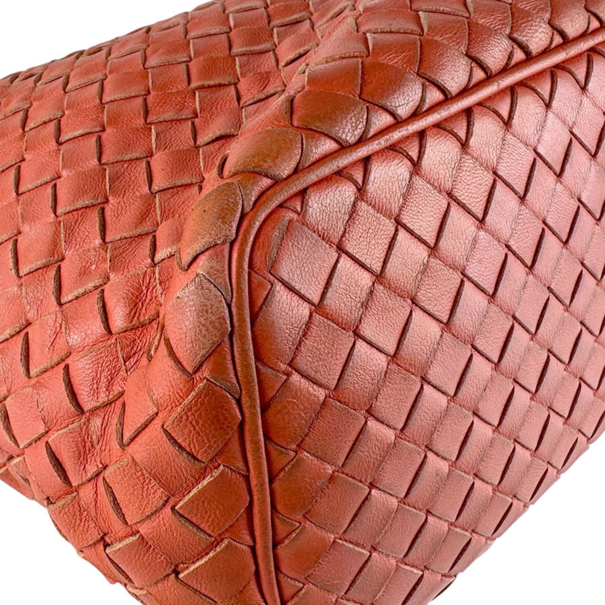 Bottega Veneta Orange Leather Shoulder Bag (Pre-Owned)