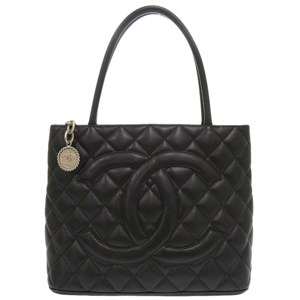 Chanel Black Grained Calfskin Tote Bag (Pre-Owned)