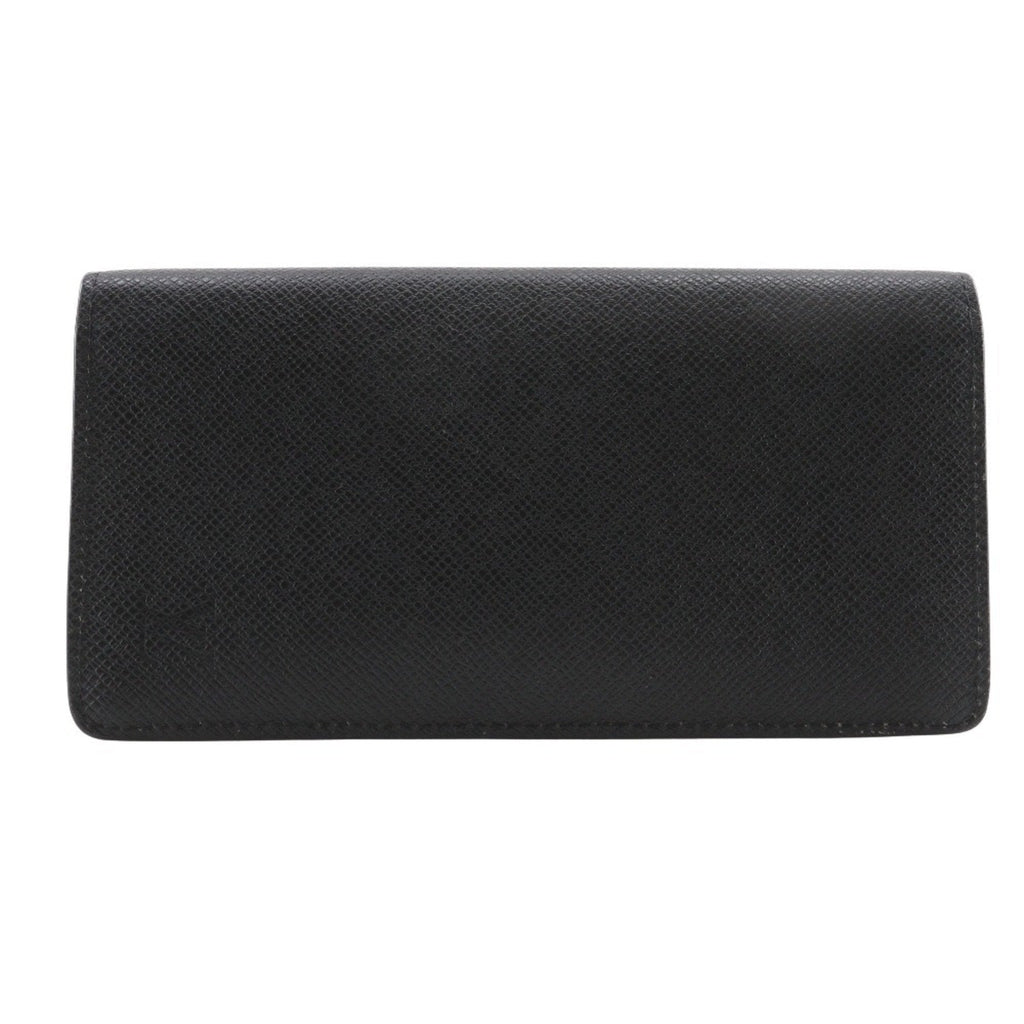 Louis Vuitton Taiga Black Noir Taiga Leather Long Wallet (Bi-Fold) (Pre-Owned)