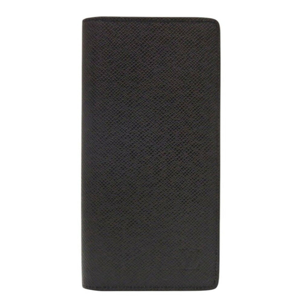 Louis Vuitton Noir Taiga Leather Long Wallet (Bi-Fold) (Pre-Owned)