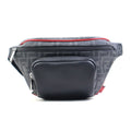 Fendi Black Red Color Leather Fanny Pack (Pre-Owned)
